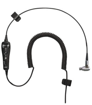 BOSE® A20® HEADSET CABLE – 8 PIN FISCHER PLUG COILED CORD ELECTRET MIC – WITH BLUETOOTH