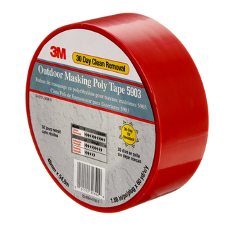 7000049309 3M MASKING POLY TAPE 5903 (RED)