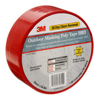 7000049309 3M MASKING POLY TAPE 5903 (RED)