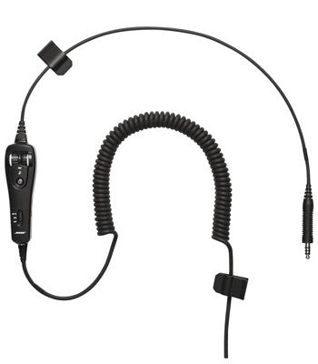 BOSE A20® HEADSET CABLE – U174 HELI PLUG COILED CORD DYNAMIC MIC – WITHOUT BLUETOOTH